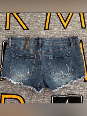 refuge Dark Blue Denim Shorts